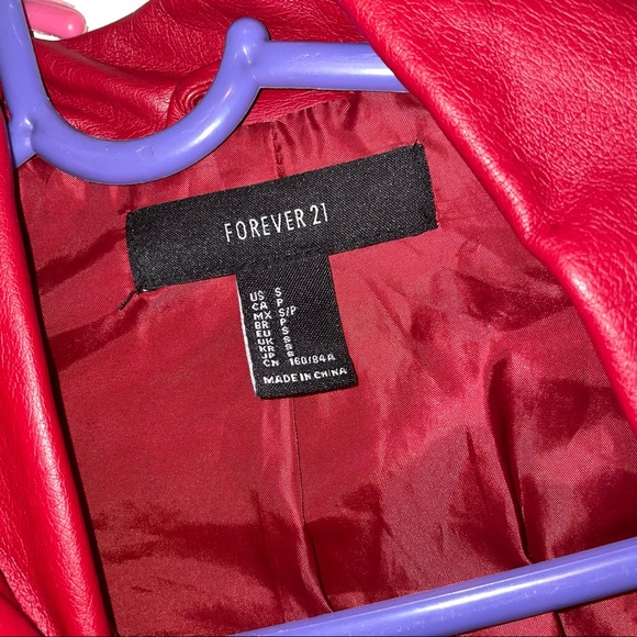 Forever 21 Leather Jacket As Is Womens Small - Picture 6 of 7